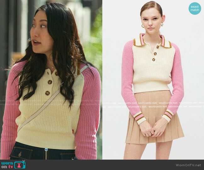 BDG Taylor Collared Sweater worn by Sumi (Kara Wang) on Good Trouble