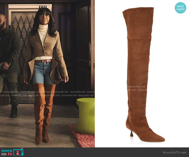 Ronstadt Suede Boots by Brother Vellies worn by Zenzi Fullington (Ashleigh Murray) on Tom Swift