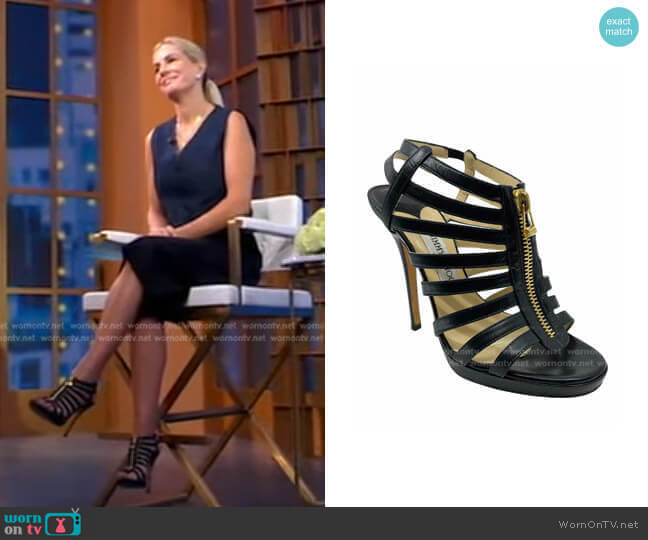 Jimmy Choo Caged Heeled Sandals worn by Dr. Jennifer Ashton on Good Morning America