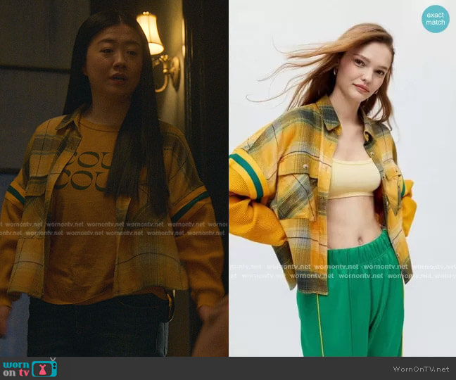Caleb Sporty Flannel Shirt by BDG worn by Alice Kwan (Sherry Cola) on Good Trouble