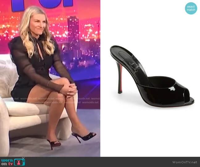 Me Dolly Peep Toe Slide Sandal by Christian Louboutin  worn by Morgan Stewart on E! News