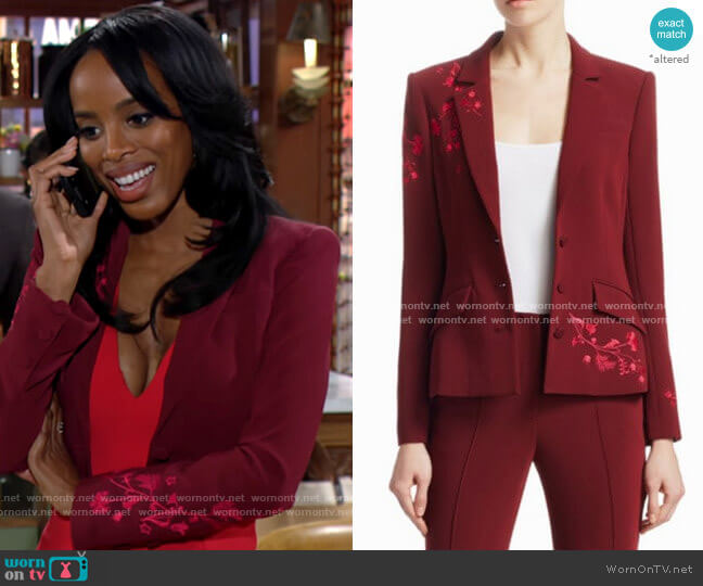 Cinq a Sept Gabrielle Blazer worn by Imani Benedict (Leigh-Ann Rose) on The Young and the Restless