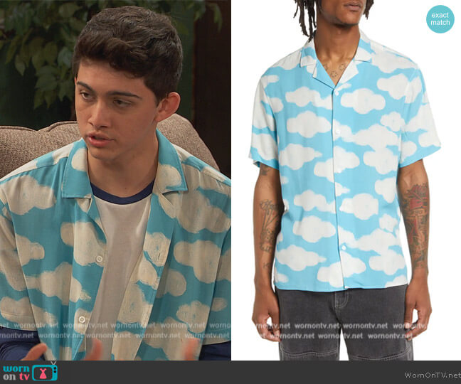 Gender Inclusive Button-Up Shirt by Cristina Martinez worn by Neil (Felix Avitia) on Ravens Home