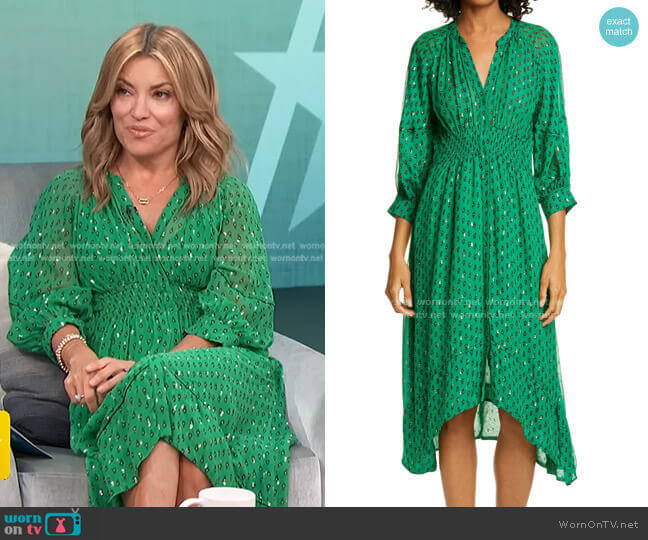 Ba&Sh Cyana Dress worn by Kit Hoover on Access Hollywood