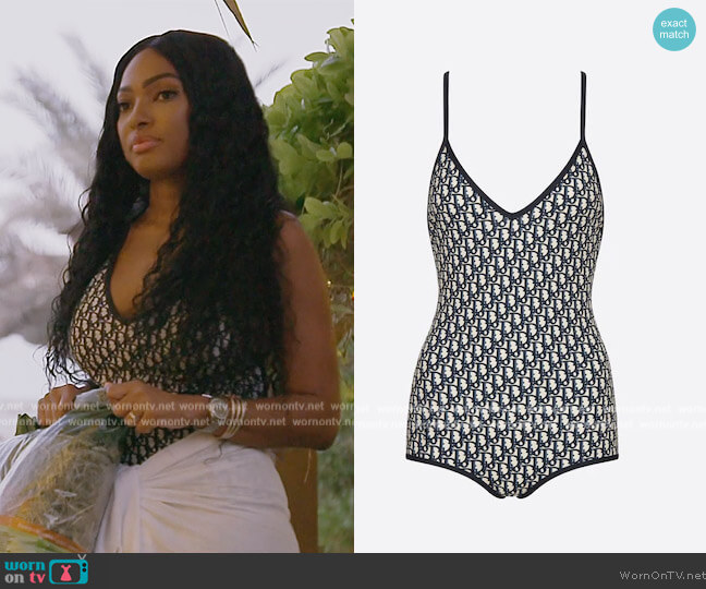 One Piece Swimsuit by Dior worn by Lesa Milan (Lesa Milan) on The Real Housewives of Dubai