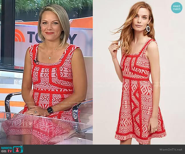 Emma Dress by Maeve at Anthropologie worn by Dylan Dreyer on Today