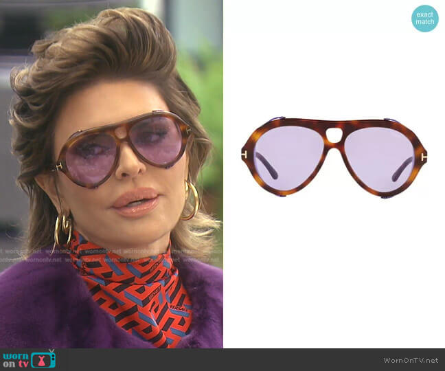 FT0882 Pilot Sunglasses by Tom Ford worn by Lisa Rinna on The Real Housewives of Beverly Hills
