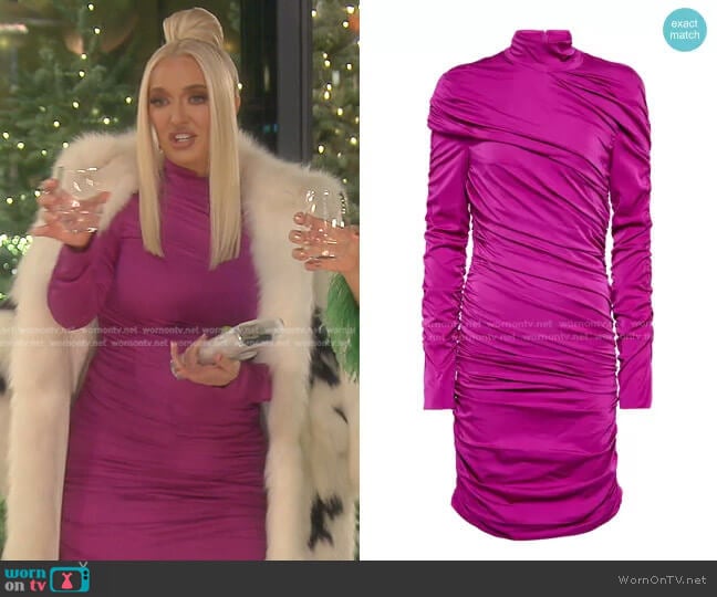 Faye Ruched Minidress by Stella McCartney worn by Erika Jayne on The Real Housewives of Beverly Hills