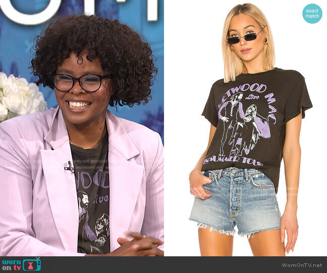 Fleetwood Mac '78 Summer Tour Tee by Madeworn worn by Jacqueline Coley on E! News Daily Pop