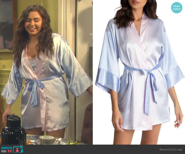 Ombre Satin Wrap Robe by In Bloom by Jonquil worn by Ciara Brady (Victoria Konefal) on Days of our Lives