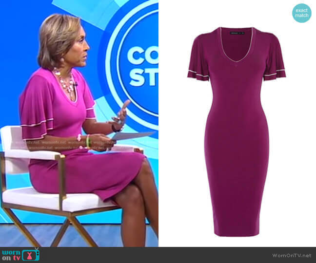 WornOnTV: Robin’s pink ruffle sleeve dress on Good Morning America ...