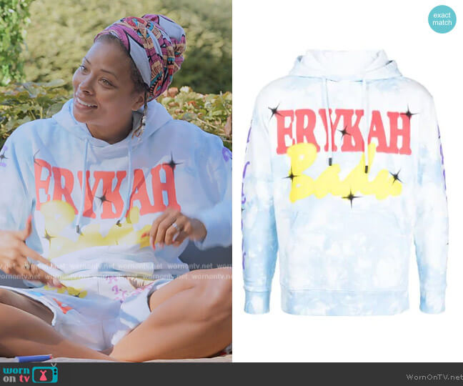 Market Call Tyrone tie-dye hoodie worn by Eva Marcille Sterling on The Real Housewives Ultimate Girls Trip