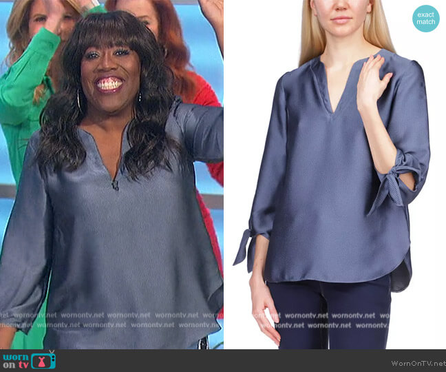 WornOnTV: Sheryl’s blue tie cuff blouse on The Talk | Sheryl Underwood ...