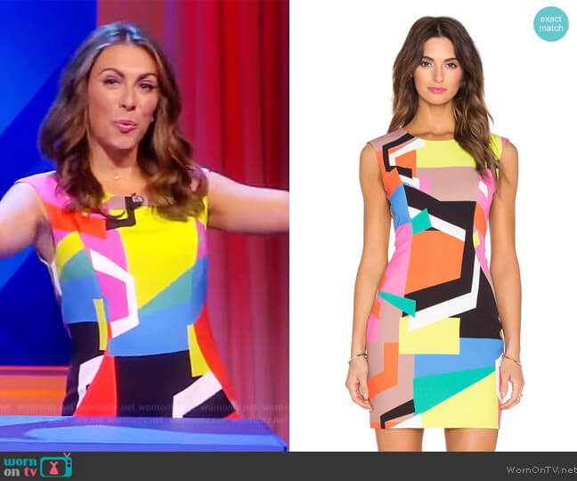 Milly Graphic Print Sheath worn by Alyssa Farah on The View