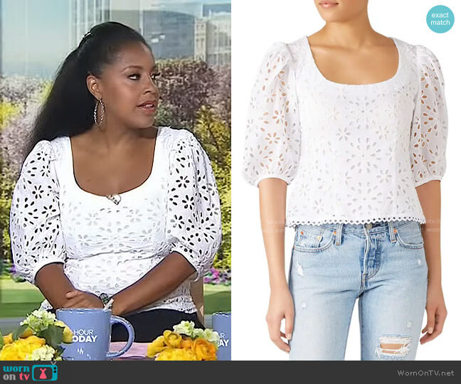 Nanette Lepore Ambient Blouse worn by Sheinelle Jones on Today