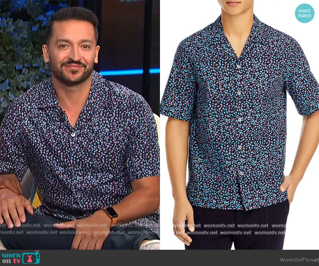 Paul Smith Ditsy Floral Print Shirt worn by Jai Rodriguez on E! News