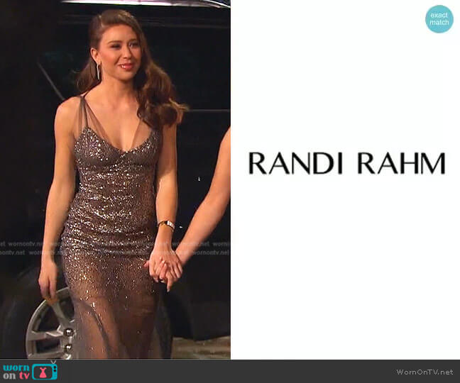 Randi Rahm Toasty Taupe Sequin Gown worn by Gabriela Windey on The Bachelorette