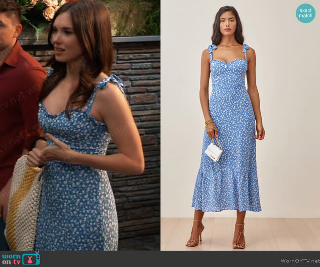 Nikita Dress by Reformation worn by Willow Tait (Katelyn MacMullen) on General Hospital