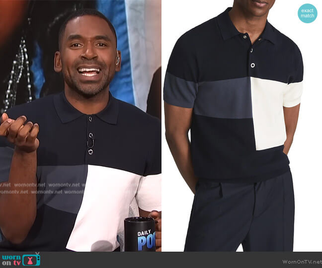 WornOnTV: Justin’s colorblock polo on E! News | Justin Sylvester ...