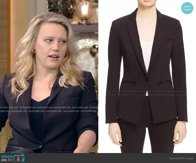 Veronica Beard Scuba Jacket worn by Kate McKinnon on Live with Kelly and Ryan