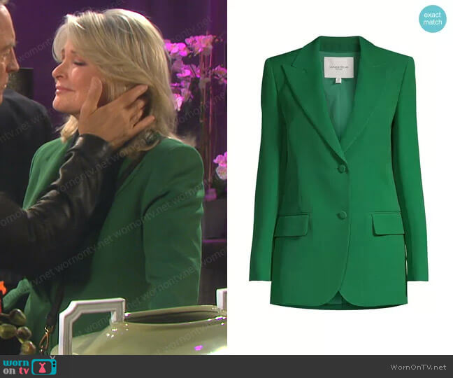 Lafayette 148 NY Shipton Wool & Silk Blazer worn by Marlena Evans (Deidre Hall) on Days of our Lives