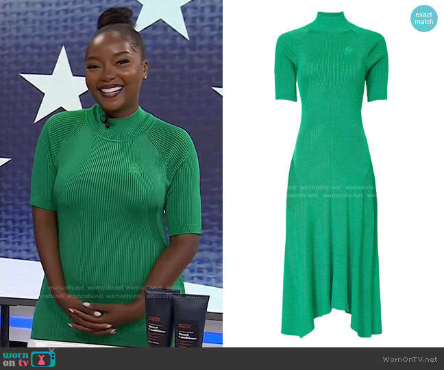 Slim Fit Mockneck Dress by Tommy Hilfiger worn by Makho Ndlovu on Today