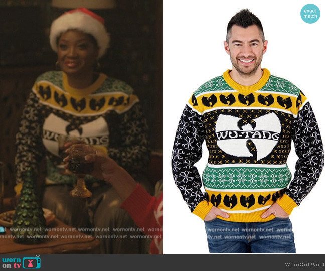 Logo Ugly Christmas Sweater by Wu-Tang Clan by Costume Agent worn by Jada Washington (Yolonda Ross) on The Chi