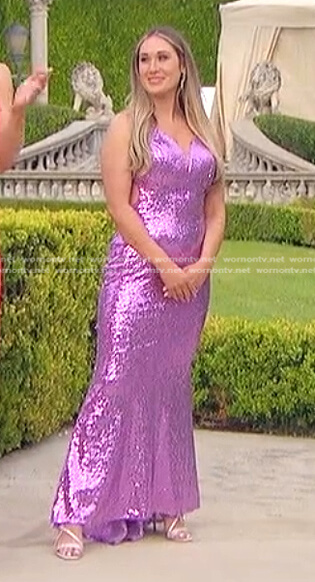 Rachel's purple sequin dress on The Bachelorette