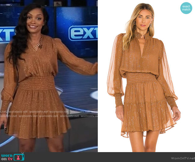 Silvie Dress by A.L.C. worn by Rachel Lindsay on Extra