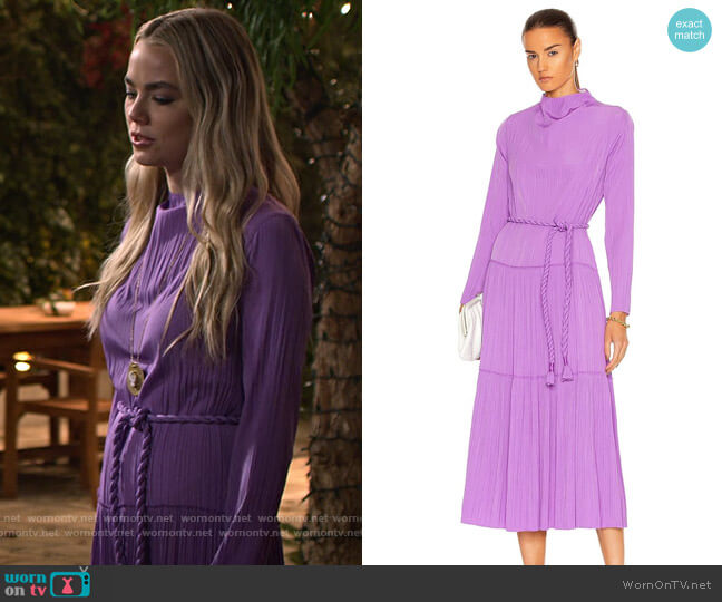 A.L.C. Tessa Dress in Lavender worn by Maggie (Rebecca Rittenhouse) on Maggie