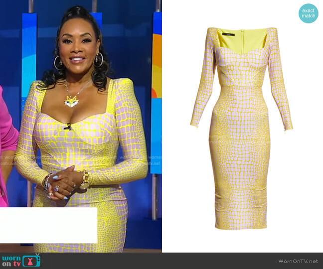 Lennon Cocktail Dress by Alex Perry worn by Vivica A. Fox on GMA