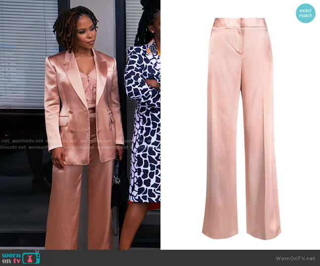 WornOnTV: Andi’s pink satin suit and lace top on Tyler Perrys Sistas ...