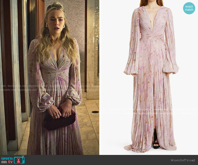 Alexis Elisha Floral Long Sleeve Maxi Dress worn by Maggie (Rebecca Rittenhouse) on Maggie