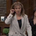 Alexis’s grey double breasted blazer on General Hospital