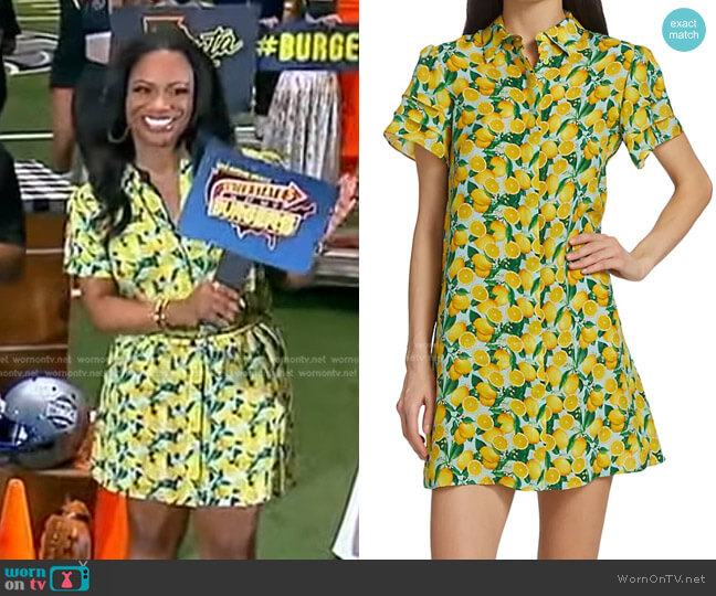 Alice + Olivia Jem Lemon Squeeze Minidress worn by Kandi Burruss on Good Morning America