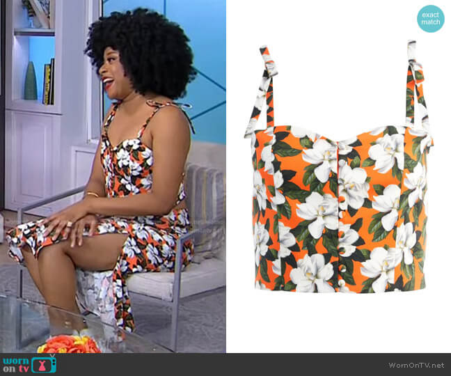Alice + Olivia Beccy Top worn by Phoebe Robinson on Today
