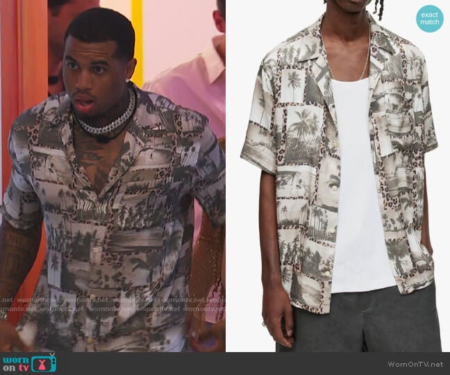 All Saints Foto Shirt worn by Jeff Christian Jr on Love Island USA