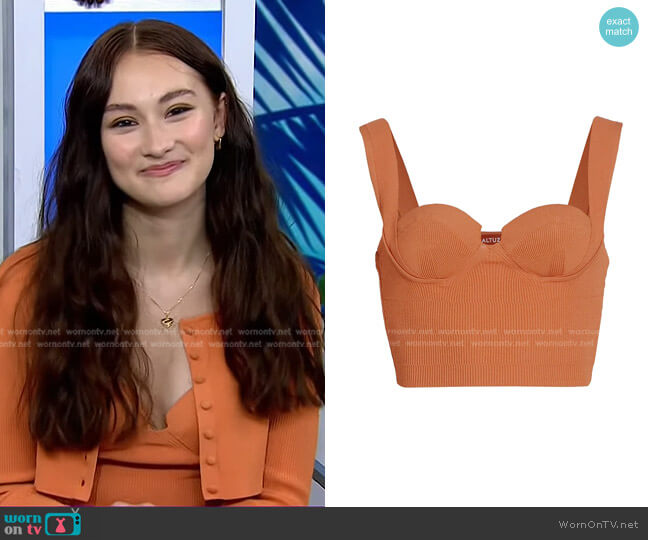 Nyneve Bra Top by Altuzarra worn by Lola Tung on Today