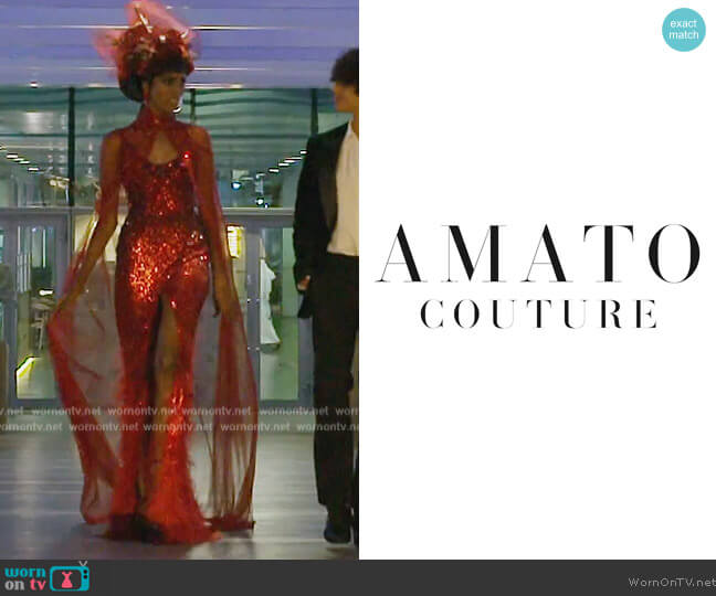 Custom Dress by Amato Couture worn by Chanel Ayan (Chanel Ayan) on The Real Housewives of Dubai