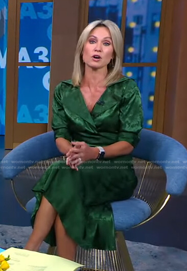 Amy’s green wrap dress on Good Morning America