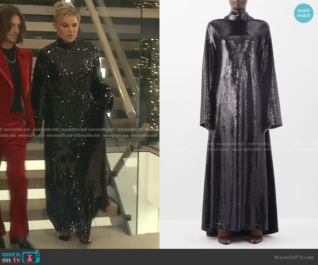 Balenciaga Sequinned Swing Gown worn by Diana Jenkins on The Real Housewives of Beverly Hills