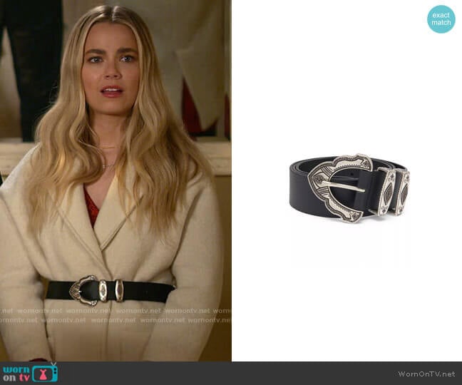 ba&sh Bekky Belt worn by Maggie (Rebecca Rittenhouse) on Maggie