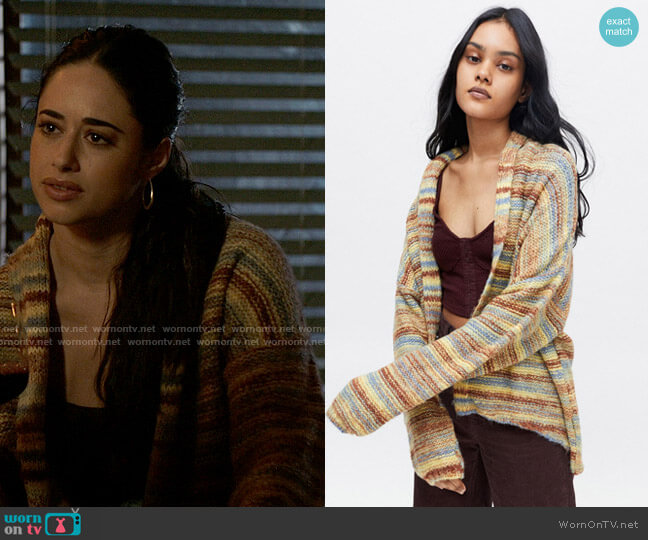 BDG at Urban Outfitters Frankie Cardigan worn by Liz Ortecho (Jeanine Mason) on Roswell New Mexico