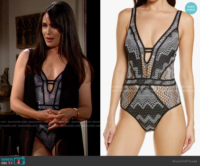 Becca Reveal One-Piece Swimsuit worn by Quinn Fuller (Rena Sofer) on The Bold and the Beautiful