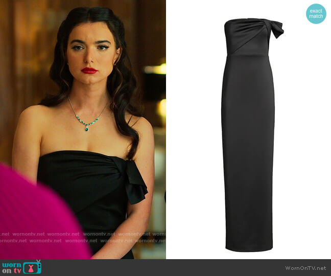 Black Halo Divina Evening Gown worn by Hailey (Dylan Gelula) on Loot