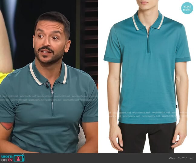 Polston Zip Polo by Boss worn by Jai Rodriguez on E! News Daily Pop