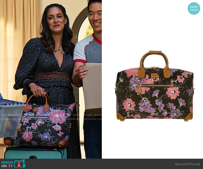 Brics Life Carry On Cargo Duffle Bags in Floral worn by Amy (Angelique Cabral) on Maggie