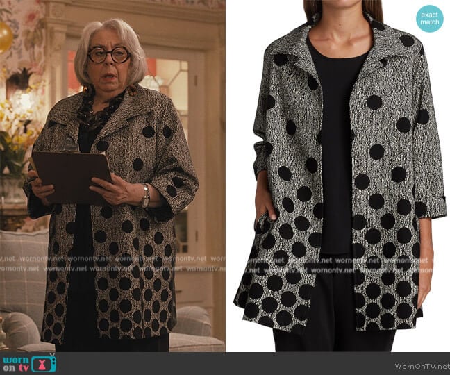 Fall For It Jacquard Jacket by Caroline Rose worn by Jayne Houdyshell on Only Murders in the Building