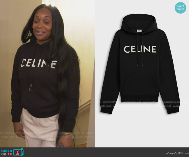 Celine Loose Sweatshirt in Cotton worn by Marlo Hampton on The Real Housewives of Atlanta