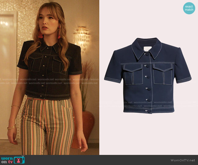 Coco Jacket by Cinq a Sept worn by Kirby Anders (Maddison Brown) on Dynasty